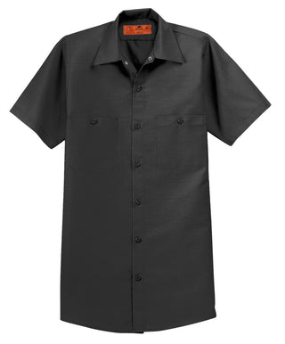 Red Kap Long Size Short Sleeve Industrial Work Shirt (Light Grey)