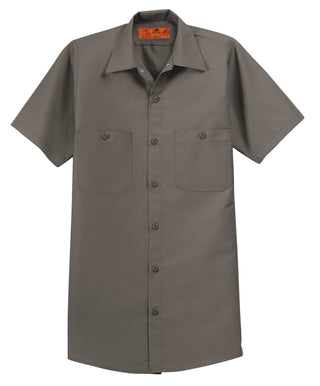 Red Kap Long Size Short Sleeve Industrial Work Shirt (Grey)