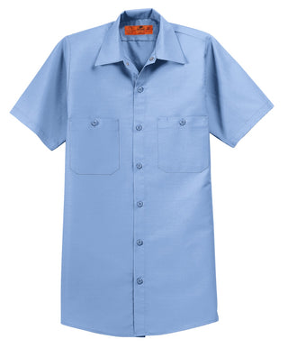 Red Kap Long Size Short Sleeve Industrial Work Shirt (Light Blue)