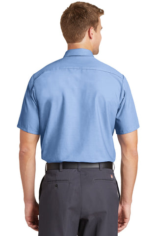 Red Kap Long Size Short Sleeve Industrial Work Shirt (Light Blue)