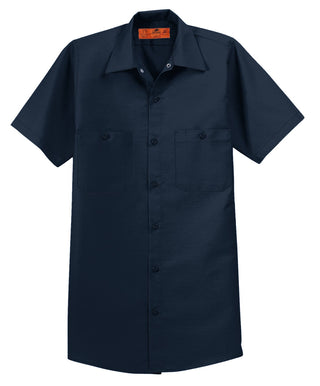 Red Kap Long Size Short Sleeve Industrial Work Shirt (Navy)