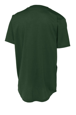 Sport-Tek PosiCharge Tough Mesh Full-Button Jersey (Forest Green)