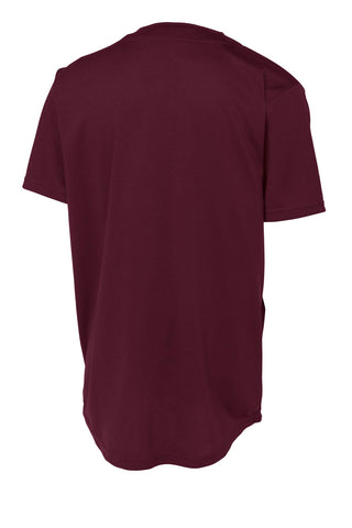 Sport-Tek PosiCharge Tough Mesh Full-Button Jersey (Maroon)