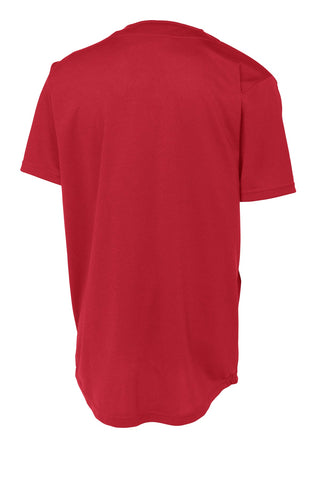 Sport-Tek PosiCharge Tough Mesh Full-Button Jersey (True Red)