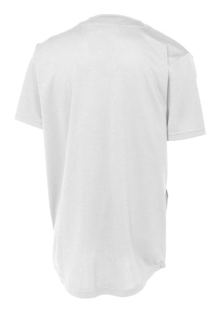 Sport-Tek PosiCharge Tough Mesh Full-Button Jersey (White)