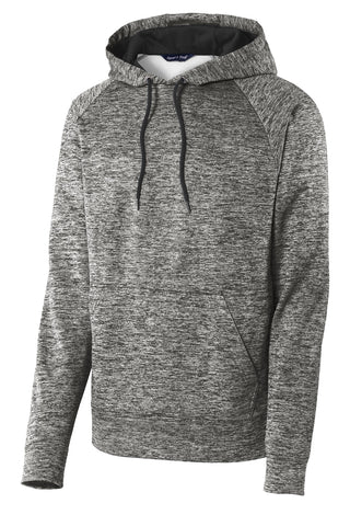 Sport-Tek PosiCharge Electric Heather Fleece Hooded Pullover (Black Electric)