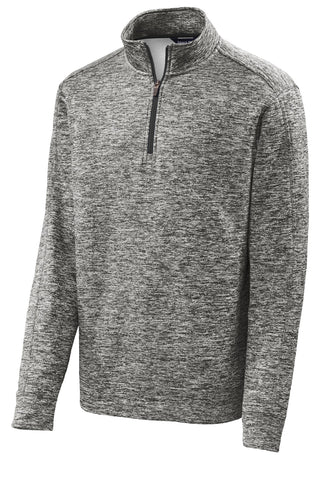 Sport-Tek PosiCharge Electric Heather Fleece 1/4-Zip Pullover (Black Electric)