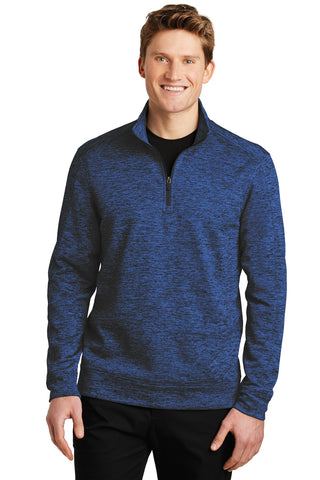 Sport-Tek PosiCharge Electric Heather Fleece 1/4-Zip Pullover (Dark Royal-Black Electric)