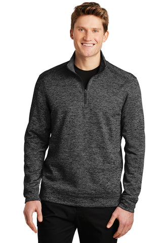 Sport-Tek PosiCharge Electric Heather Fleece 1/4-Zip Pullover (Grey-Black Electric)