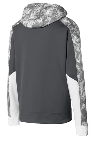 Sport-Tek Sport-Wick Mineral Freeze Fleece Colorblock Hooded Pullover (Dark Smoke Grey/ Dark Smoke Grey)