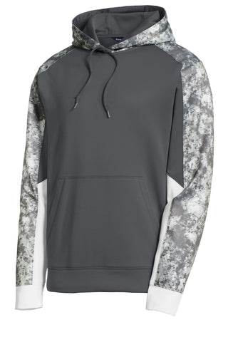 Sport-Tek Sport-Wick Mineral Freeze Fleece Colorblock Hooded Pullover (Dark Smoke Grey/ Dark Smoke Grey)