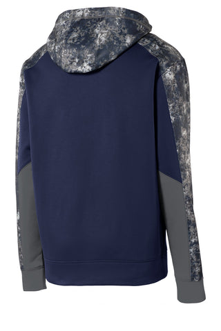 Sport-Tek Sport-Wick Mineral Freeze Fleece Colorblock Hooded Pullover (True Navy/ Navy)