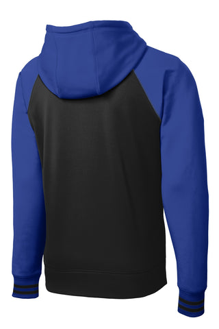 Sport-Tek Sport-Wick Varsity Fleece Full-Zip Hooded Jacket (Black/ True Royal)