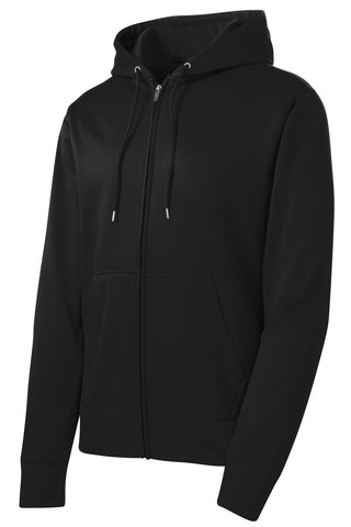 Sport-Tek Sport-Wick Fleece Full-Zip Hooded Jacket (Black)