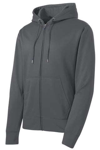 Sport-Tek Sport-Wick Fleece Full-Zip Hooded Jacket (Dark Smoke Grey)