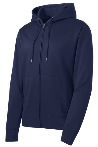 Sport-Tek Sport-Wick Fleece Full-Zip Hooded Jacket (Navy)
