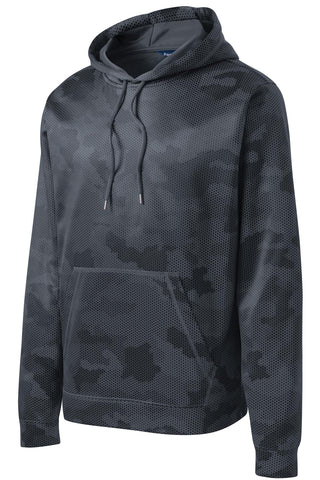 Sport-Tek Sport-Wick CamoHex Fleece Hooded Pullover (Dark Smoke Grey)