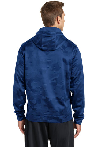 Sport-Tek Sport-Wick CamoHex Fleece Hooded Pullover (True Royal)