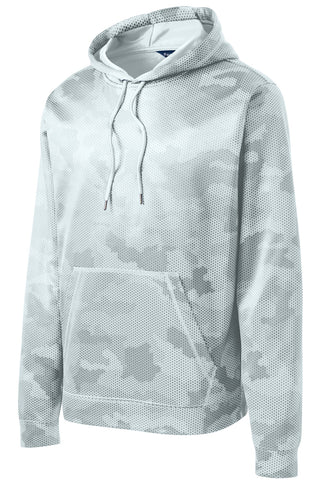 Sport-Tek Sport-Wick CamoHex Fleece Hooded Pullover (White)