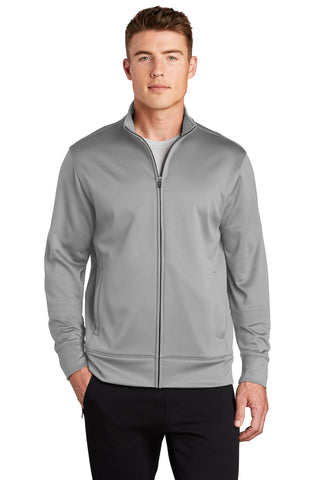 Sport-Tek Sport-Wick Fleece Full-Zip Jacket (Silver)