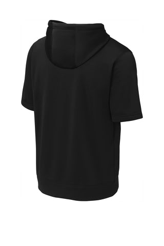 Sport-Tek Sport-Wick Fleece Short Sleeve Hooded Pullover (Black)