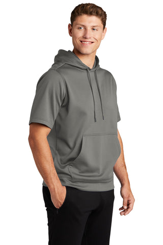 Sport-Tek Sport-Wick Fleece Short Sleeve Hooded Pullover (Dark Smoke Grey)