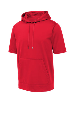 Sport-Tek Sport-Wick Fleece Short Sleeve Hooded Pullover (Deep Red)