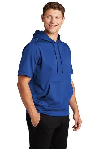 Sport-Tek Sport-Wick Fleece Short Sleeve Hooded Pullover (True Royal)