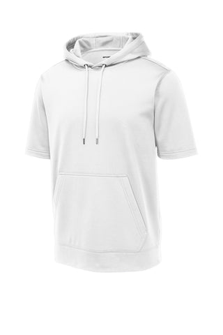 Sport-Tek Sport-Wick Fleece Short Sleeve Hooded Pullover (White)