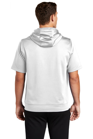 Sport-Tek Sport-Wick Fleece Short Sleeve Hooded Pullover (White)