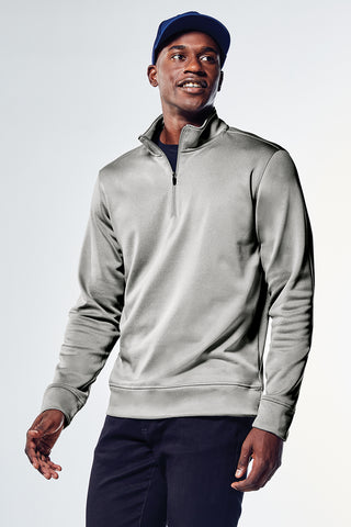 Sport-Tek PosiCharge Sport-Wick Heather Fleece 1/4-Zip Pullover (Black Heather)