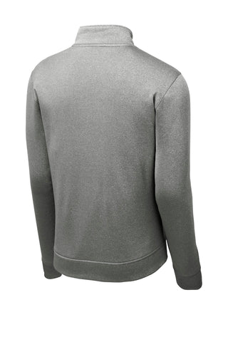 Sport-Tek PosiCharge Sport-Wick Heather Fleece 1/4-Zip Pullover (Black Heather)