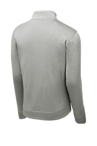 Sport-Tek PosiCharge Sport-Wick Heather Fleece 1/4-Zip Pullover (Dark Silver Heather)