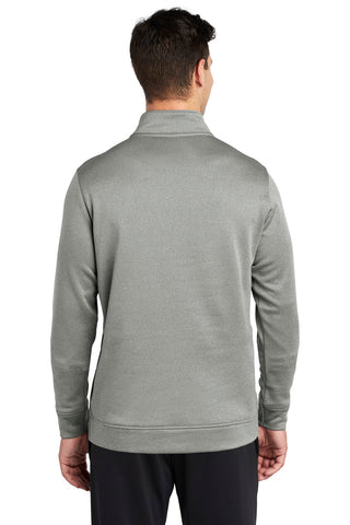 Sport-Tek PosiCharge Sport-Wick Heather Fleece 1/4-Zip Pullover (Dark Silver Heather)