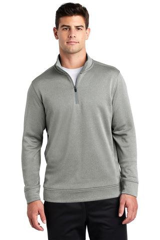 Sport-Tek PosiCharge Sport-Wick Heather Fleece 1/4-Zip Pullover (Dark Silver Heather)