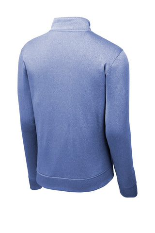 Sport-Tek PosiCharge Sport-Wick Heather Fleece 1/4-Zip Pullover (True Royal Heather)