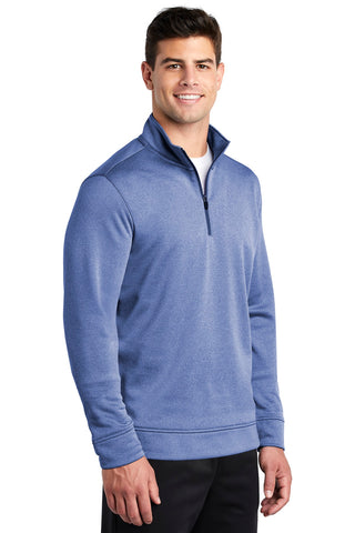 Sport-Tek PosiCharge Sport-Wick Heather Fleece 1/4-Zip Pullover (True Royal Heather)