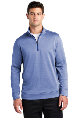 Sport-Tek PosiCharge Sport-Wick Heather Fleece 1/4-Zip Pullover (True Royal Heather)