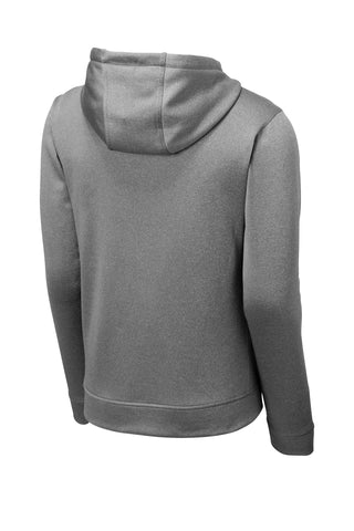 Sport-Tek PosiCharge Sport-Wick Heather Fleece Hooded Pullover (Black Heather)