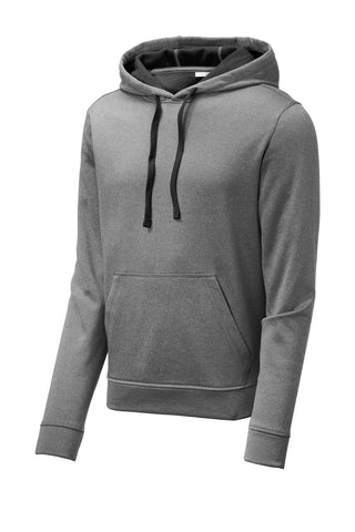 Sport-Tek PosiCharge Sport-Wick Heather Fleece Hooded Pullover (Black Heather)