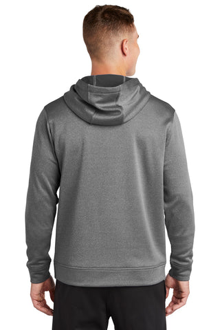 Sport-Tek PosiCharge Sport-Wick Heather Fleece Hooded Pullover (Black Heather)