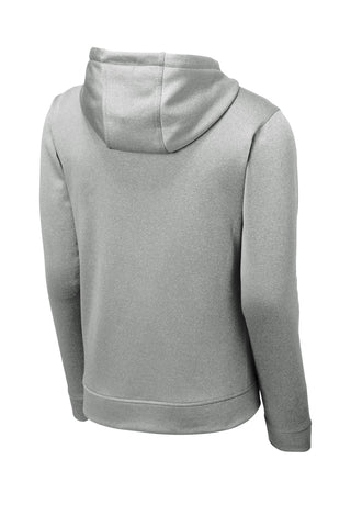 Sport-Tek PosiCharge Sport-Wick Heather Fleece Hooded Pullover (Dark Silver Heather)