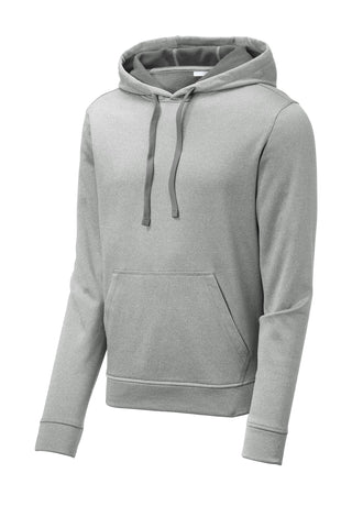 Sport-Tek PosiCharge Sport-Wick Heather Fleece Hooded Pullover (Dark Silver Heather)