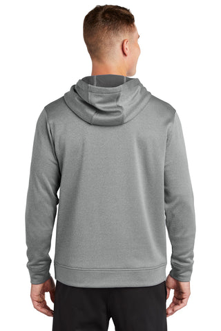 Sport-Tek PosiCharge Sport-Wick Heather Fleece Hooded Pullover (Dark Silver Heather)