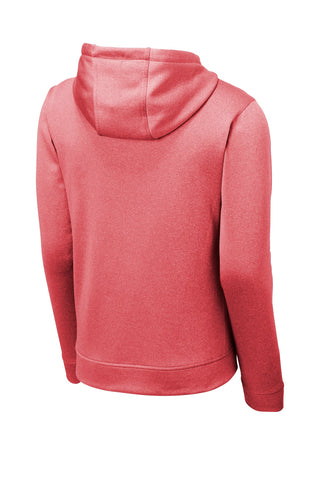 Sport-Tek PosiCharge Sport-Wick Heather Fleece Hooded Pullover (Deep Red Heather)