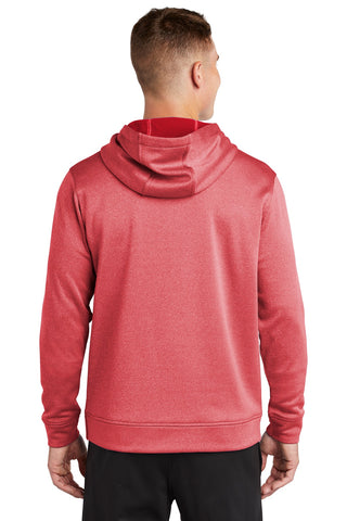 Sport-Tek PosiCharge Sport-Wick Heather Fleece Hooded Pullover (Deep Red Heather)