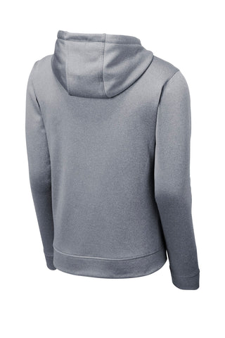 Sport-Tek PosiCharge Sport-Wick Heather Fleece Hooded Pullover (True Navy Heather)