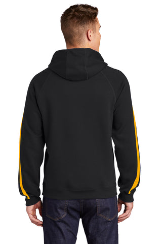 Sport-Tek Sleeve Stripe Pullover Hooded Sweatshirt (Black/ Gold)