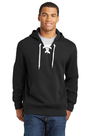 Sport-Tek Lace Up Pullover Hooded Sweatshirt (Black)