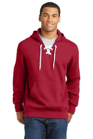 Sport-Tek Lace Up Pullover Hooded Sweatshirt (Deep Red)